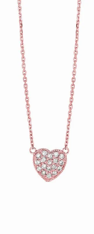 ‘HEART CLUSTER’ DIAMOND HEART NECKLACE 14K GOLD (0.25 CTW)