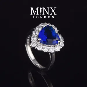 Heart Ring | Heart Shaped Ring | Heart Shape Ring | Blue Diamond Ring | Blue Diamond Heart Ring | Sapphire Blue Engagement Ring | Love Ring