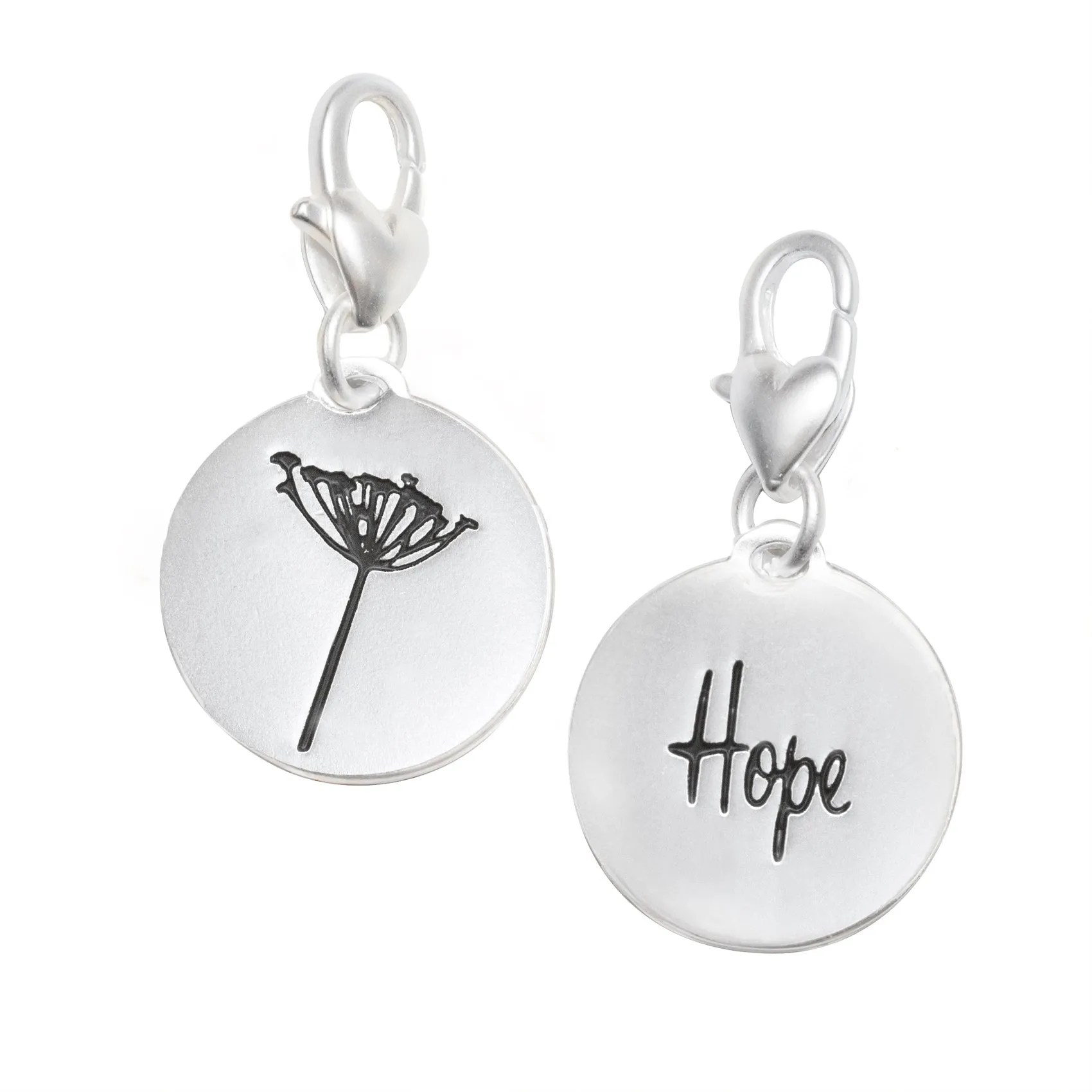 Heartfelt Emotions Silver 1-Tone Medallion - Dandelion