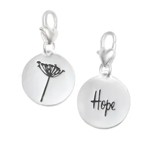 Heartfelt Emotions Silver 1-Tone Medallion - Dandelion