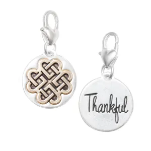 Heartfelt Emotions Silver 2-Tone Medallion - Knot