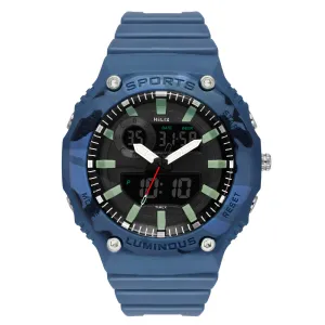 Helix Men Black Round Dial Quartz Analog-Digital Watch - TWESK4702T
