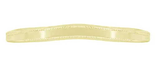 High Polish Millgrain Edged Contoured Wedding Band in 14 Karat Yellow Gold