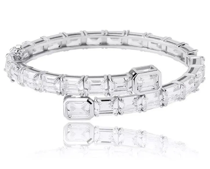 Iced Out Bracelet | Diamond Bracelet | Baguette Bracelet | Cuff Bracelet