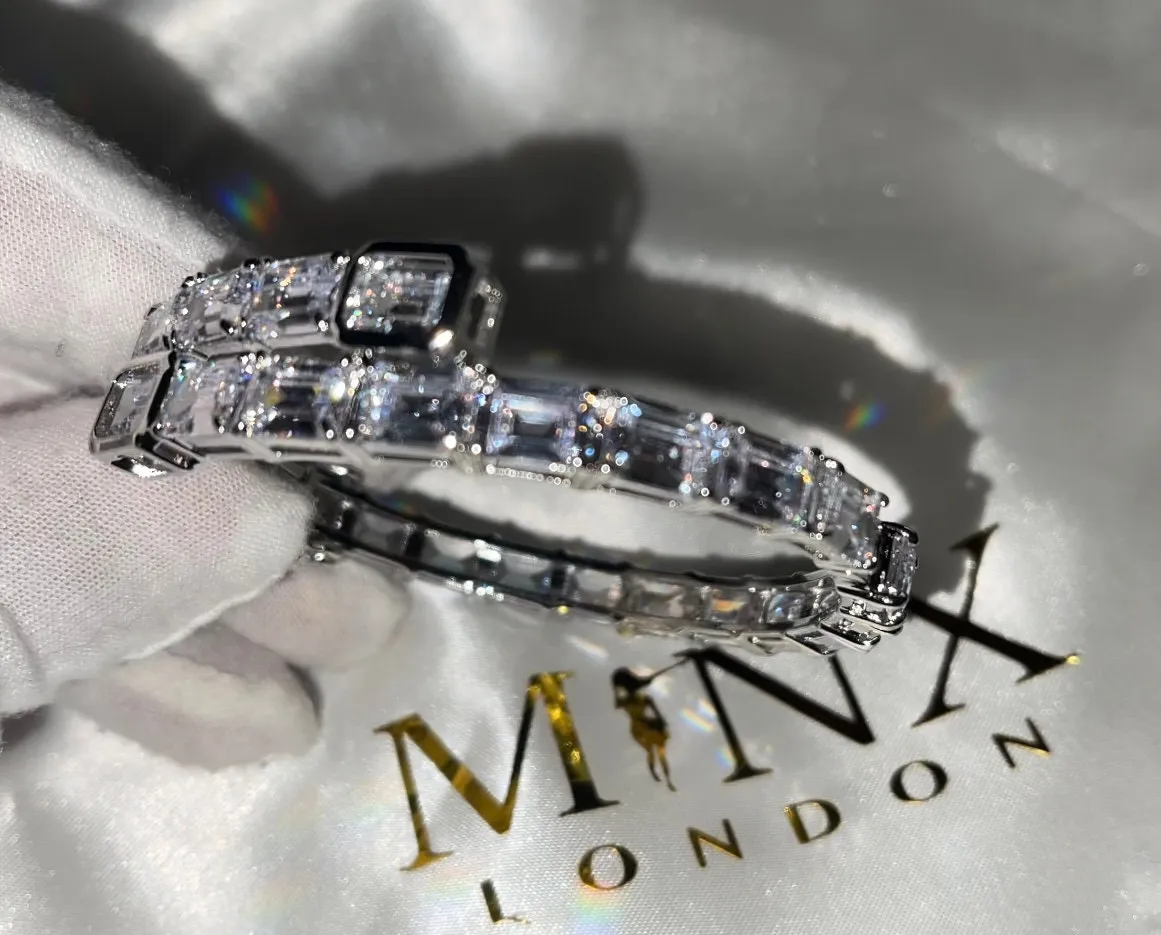 Iced Out Bracelet | Diamond Bracelet | Baguette Bracelet | Cuff Bracelet