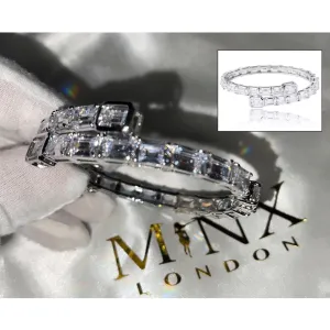 Iced Out Bracelet | Diamond Bracelet | Baguette Bracelet | Cuff Bracelet