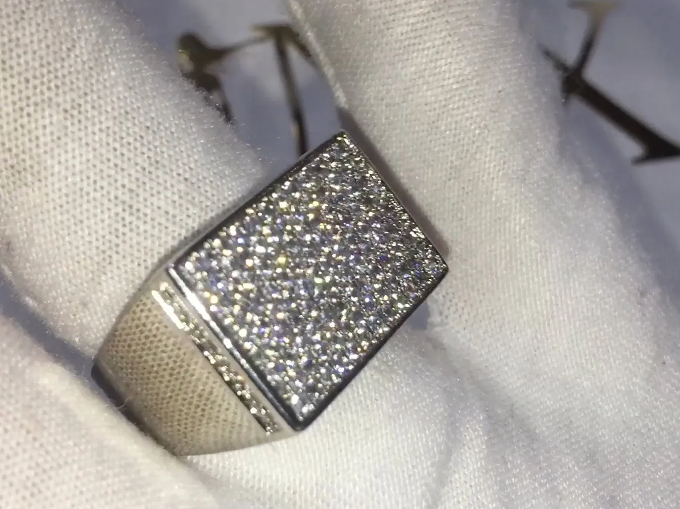 Iced Out Ring | Mens Iced Out Rings | Womens Iced Out Ring | Iced Out Rings UK | Mens Wedding Ring | Pavé Diamond Ring | Wedding Band