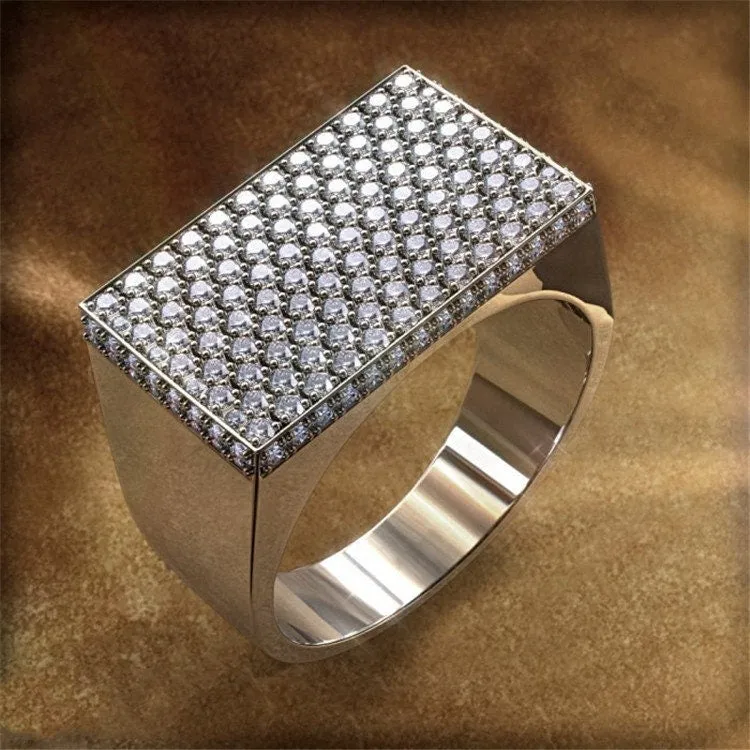 Iced Out Ring | Mens Iced Out Rings | Womens Iced Out Ring | Iced Out Rings UK | Mens Wedding Ring | Pavé Diamond Ring | Wedding Band