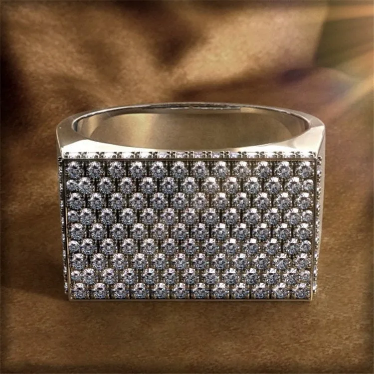 Iced Out Ring | Mens Iced Out Rings | Womens Iced Out Ring | Iced Out Rings UK | Mens Wedding Ring | Pavé Diamond Ring | Wedding Band
