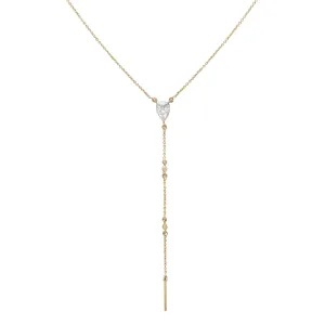 Illusion Pear Drop Pendant Necklace