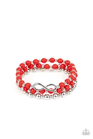 Immeasurably Infinite Red Bracelet