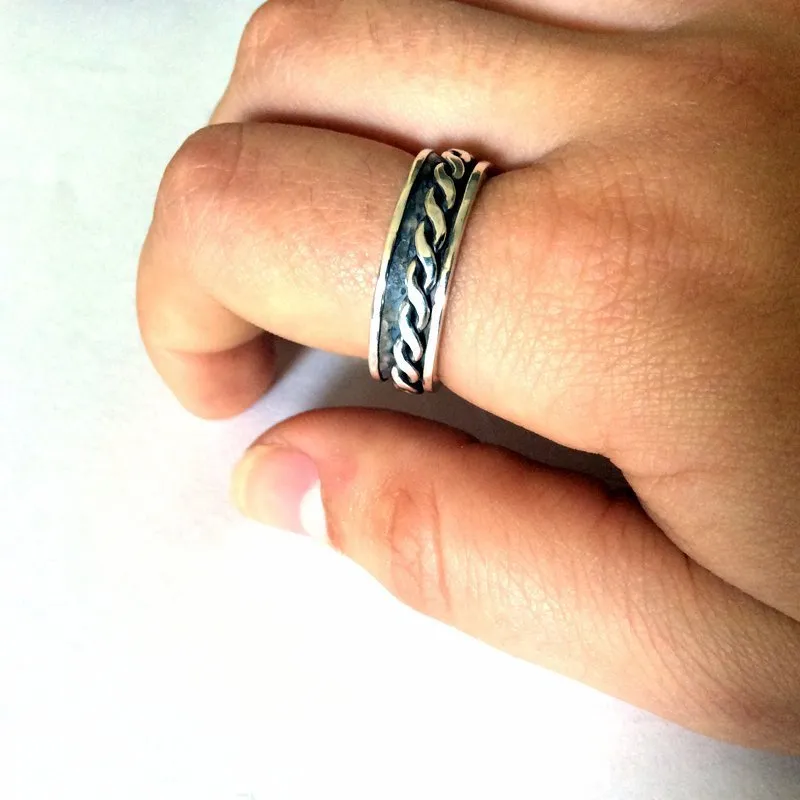 Infinity Silver Spinner Ring - Long Way Home.