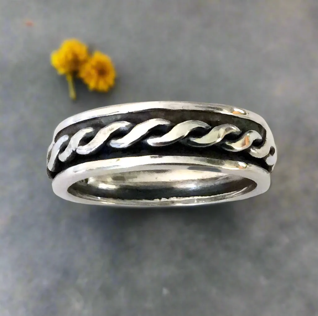 Infinity Silver Spinner Ring - Long Way Home.