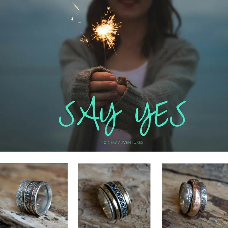 Infinity Silver Spinner Ring - Long Way Home.