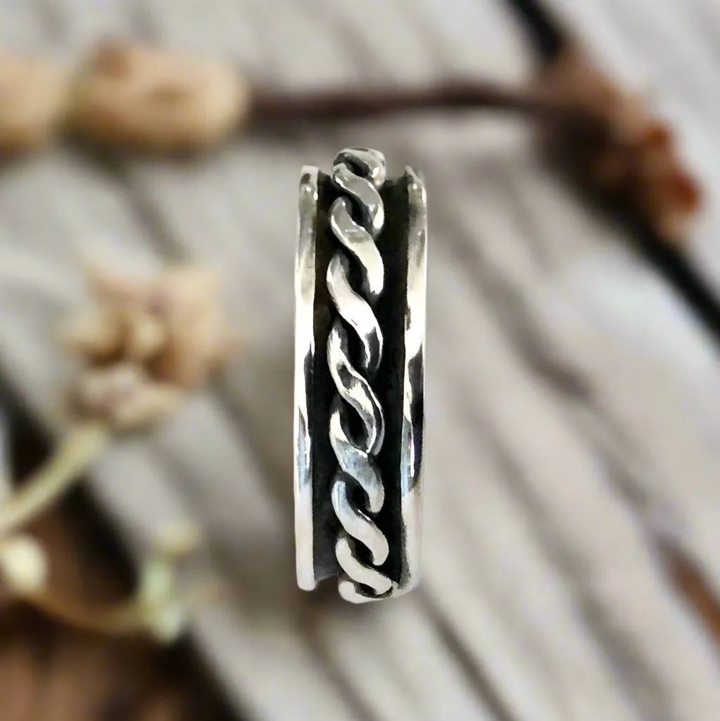 Infinity Silver Spinner Ring - Long Way Home.