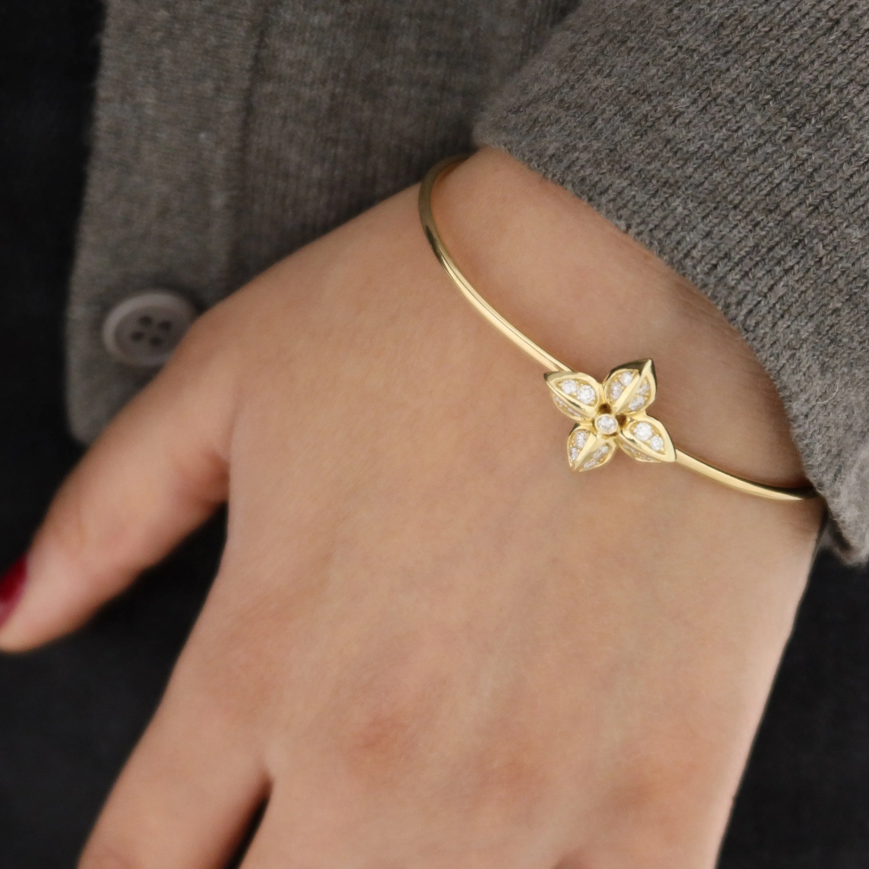 Jardin Diamond Flower Bracelet