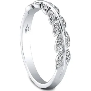 Jeff Cooper Leaf Motif Diamond Wedding Band