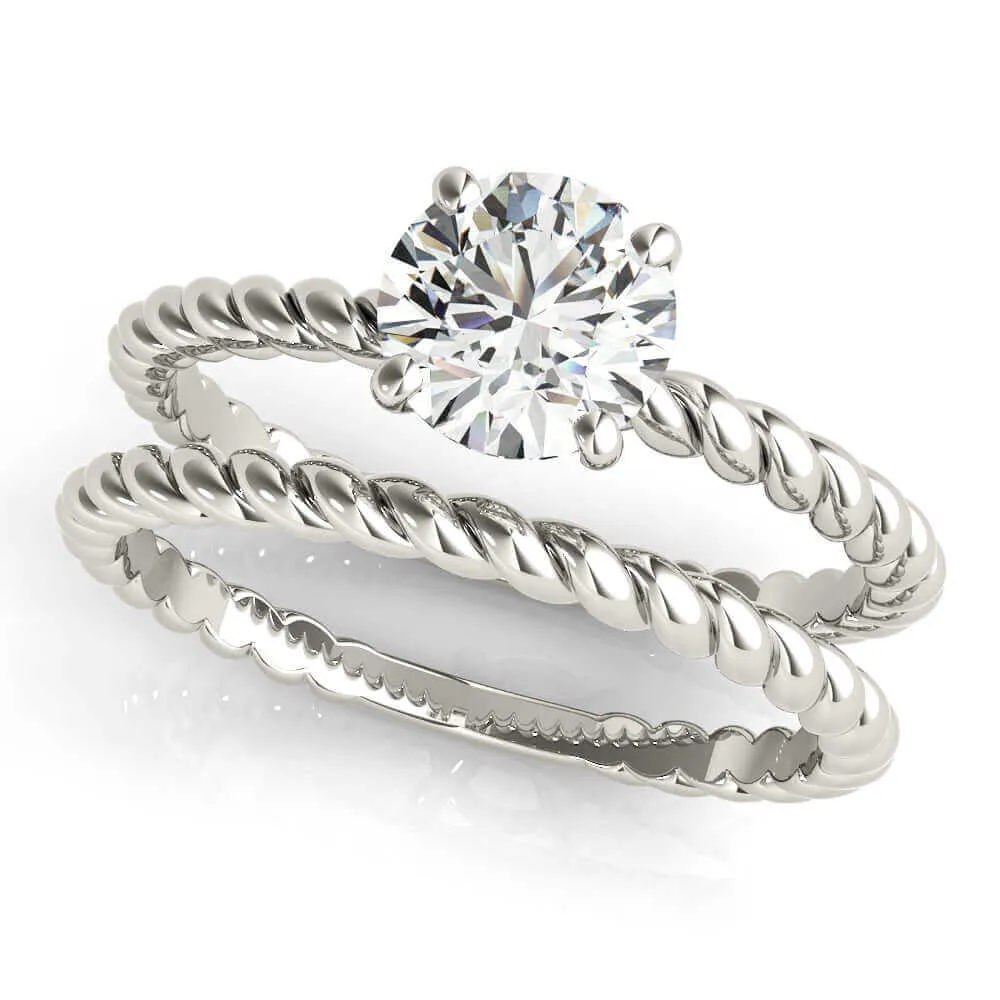 JewelMore 0.5 Carat & 1 Carat Certified 14K White Gold Diamond Solitaire Engagement Ring for women (I-J Color, I2-I3 Clarity)