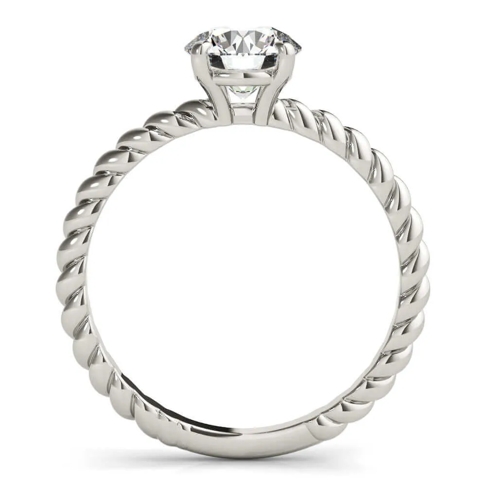 JewelMore 0.5 Carat & 1 Carat Certified 14K White Gold Diamond Solitaire Engagement Ring for women (I-J Color, I2-I3 Clarity)