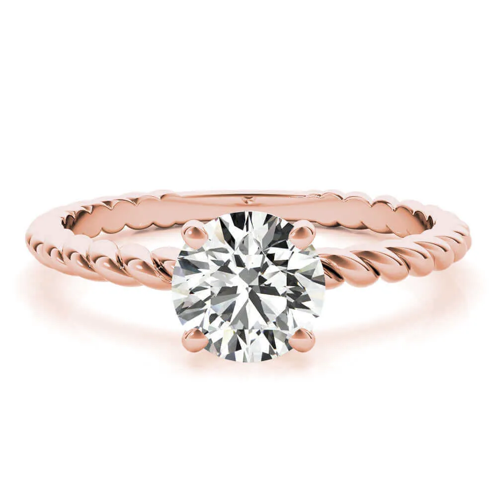 JewelMore 0.5 Carat & 1 Carat Certified 14K White Gold Diamond Solitaire Engagement Ring for women (I-J Color, I2-I3 Clarity)