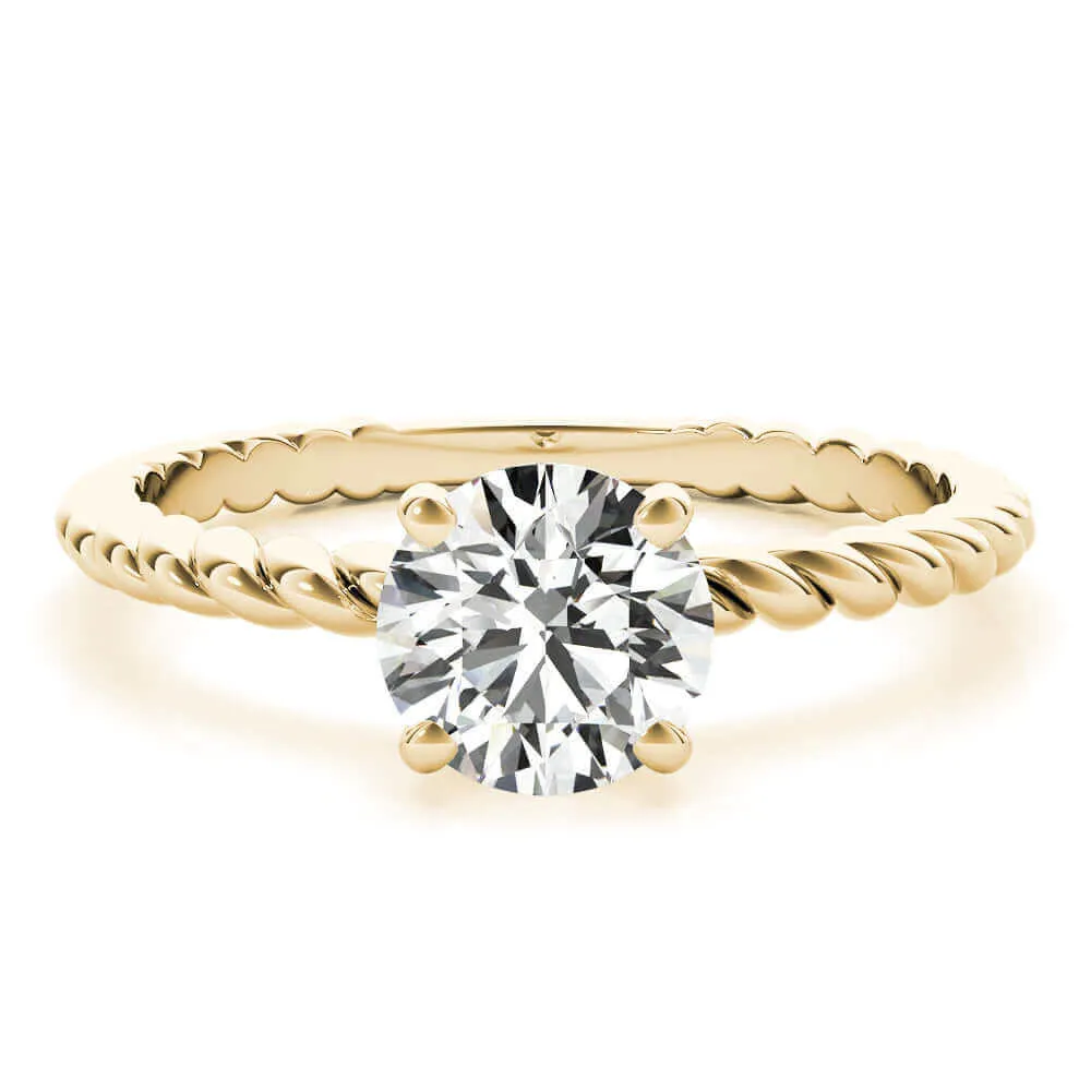 JewelMore 0.5 Carat & 1 Carat Certified 14K White Gold Diamond Solitaire Engagement Ring for women (I-J Color, I2-I3 Clarity)