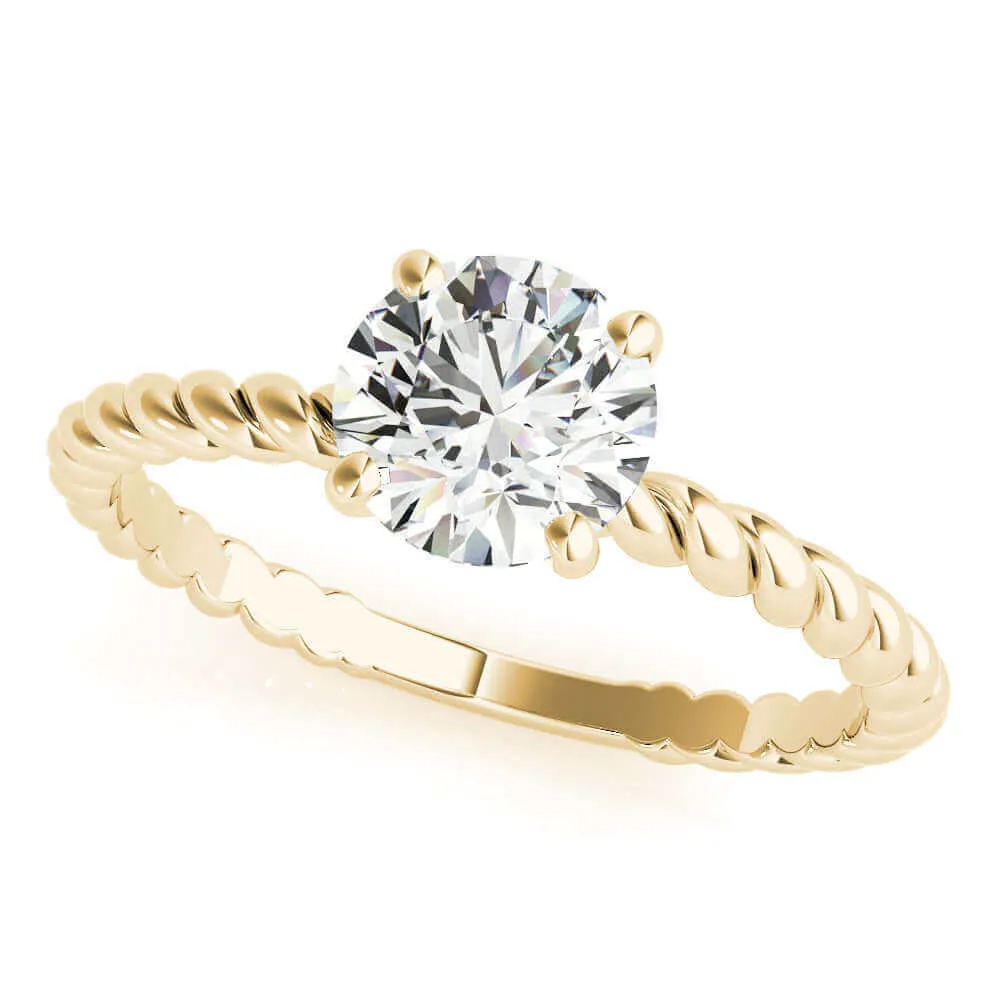 JewelMore 0.5 Carat & 1 Carat Certified 14K White Gold Diamond Solitaire Engagement Ring for women (I-J Color, I2-I3 Clarity)