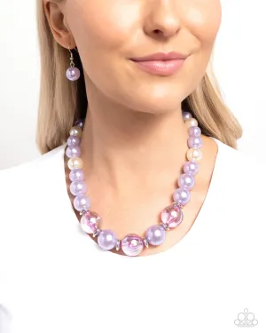 Just Another PEARL - Purple - Pearl and Bead Paparazzi Short Necklace