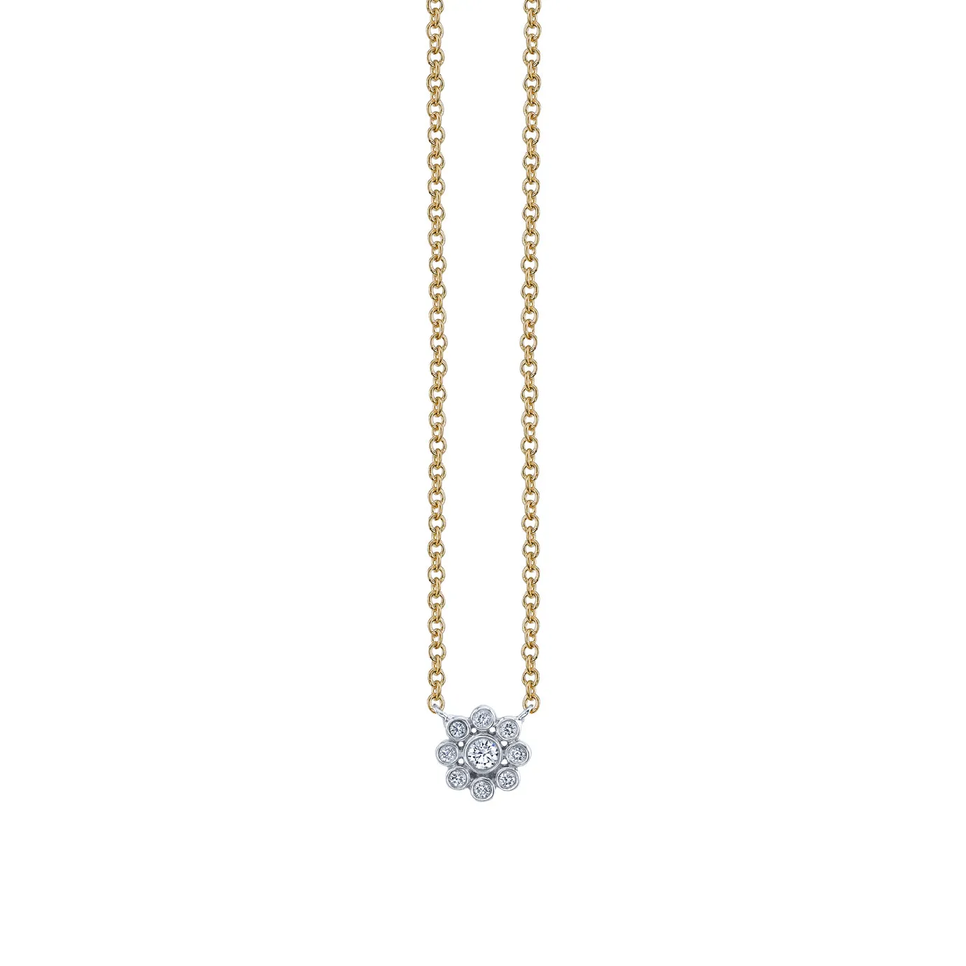 Kids Collection Gold & Diamond Flower Necklace