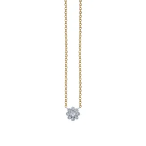 Kids Collection Gold & Diamond Flower Necklace