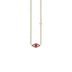 Kids Collection Gold & Enamel Mini Eye Necklace