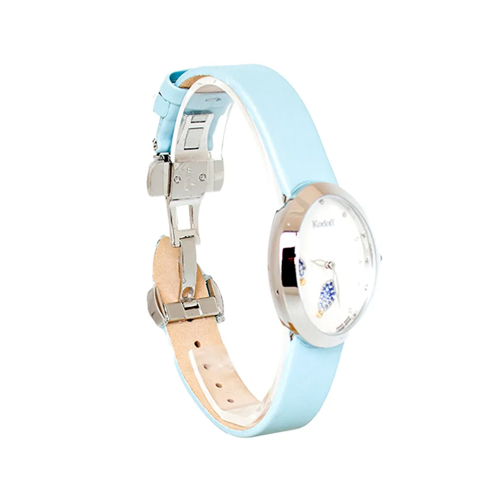Korloff Watch With Mother Of Pearl & Blue Sapphire