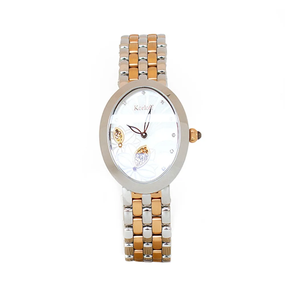 Korloff Watch With Mother Of Pearl Dial & Diamonds