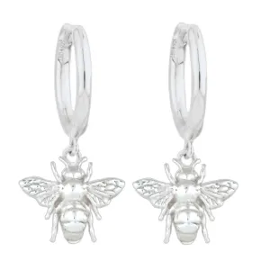 Laihas Prestige Sterling Silver Bee Hoop Earrings.