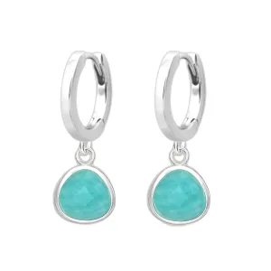 Laihas Raining Hearts Amazonite Hoop Earrings