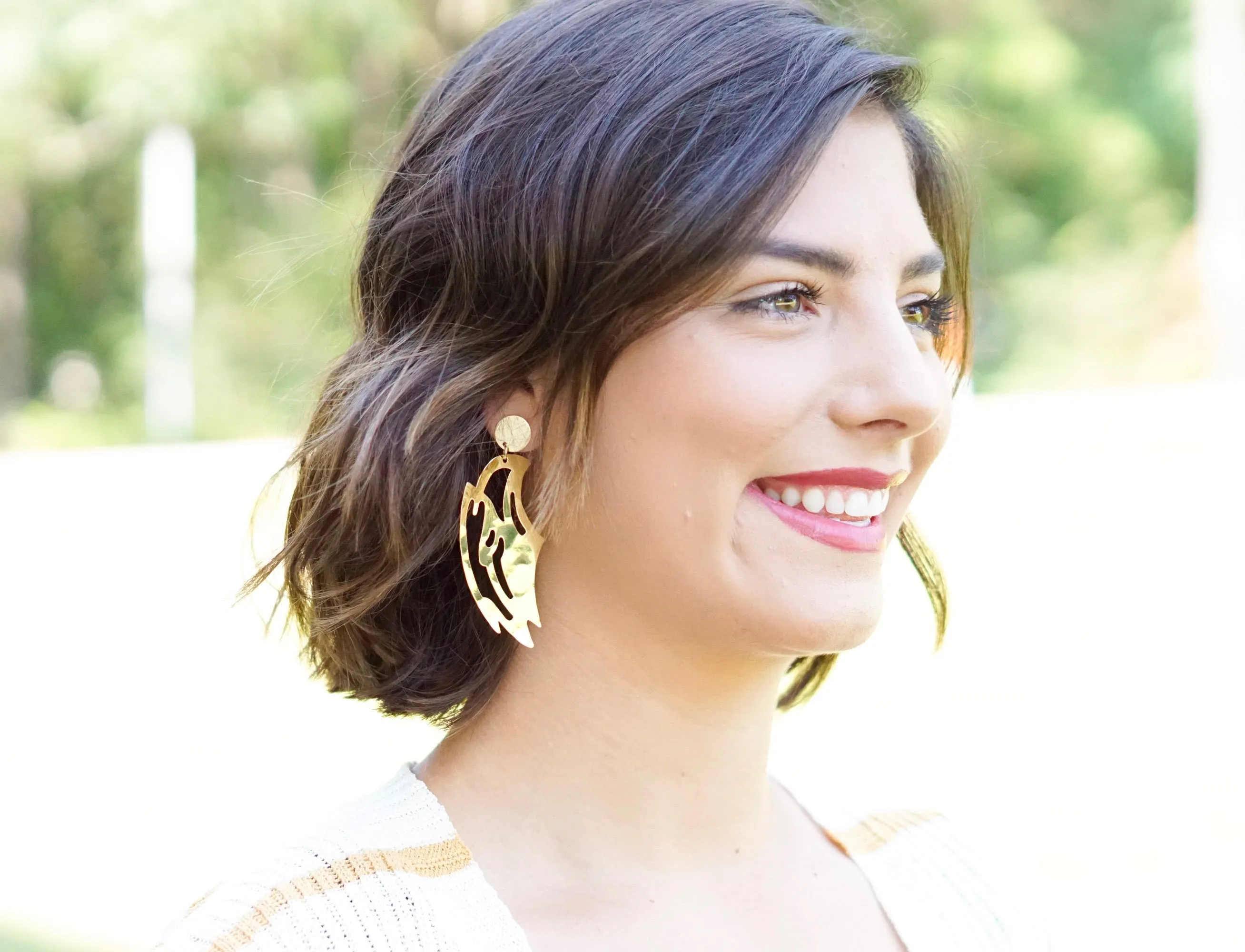 LARGE SO. MISS EAGLE EARRINGS