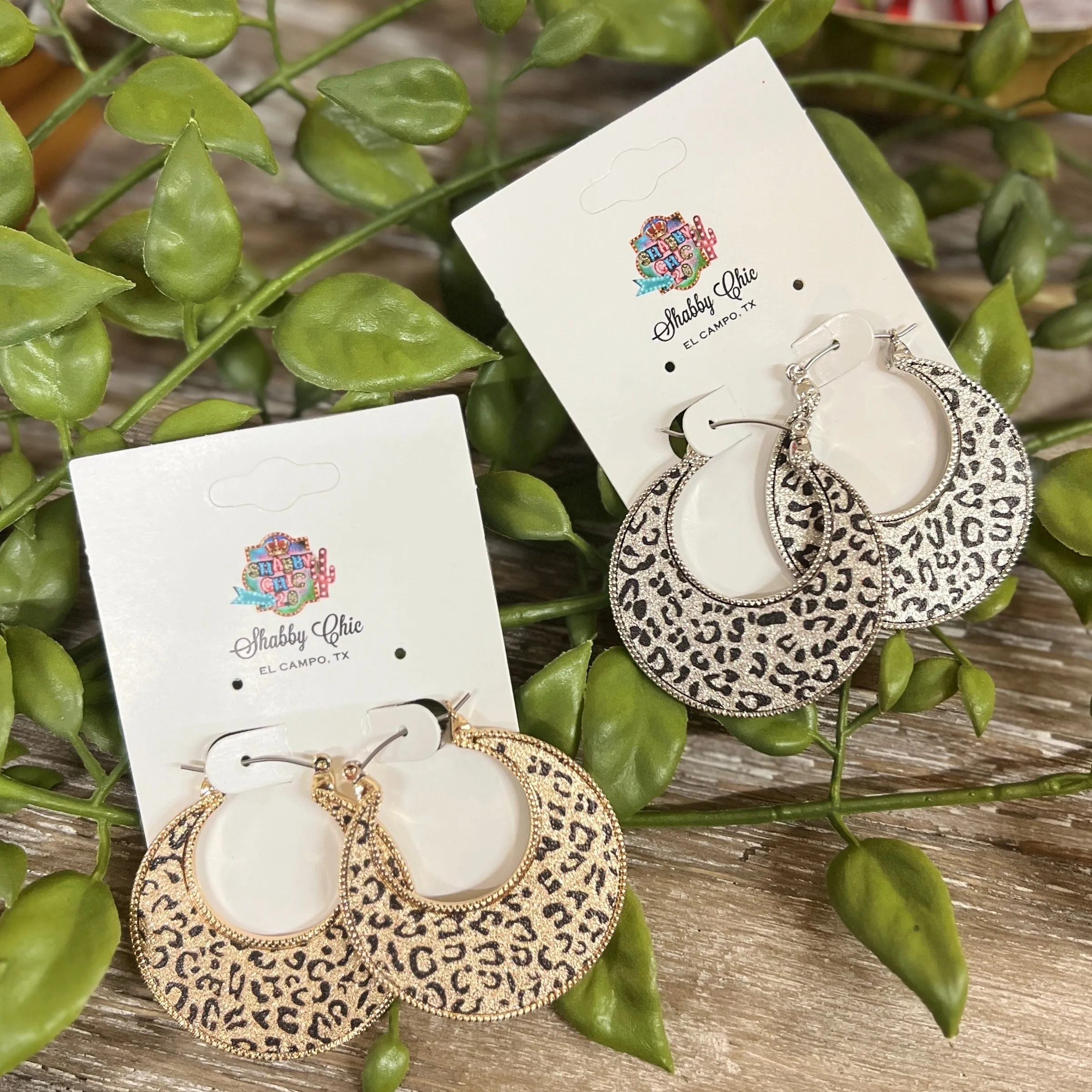 Leopard Hoop Earrings