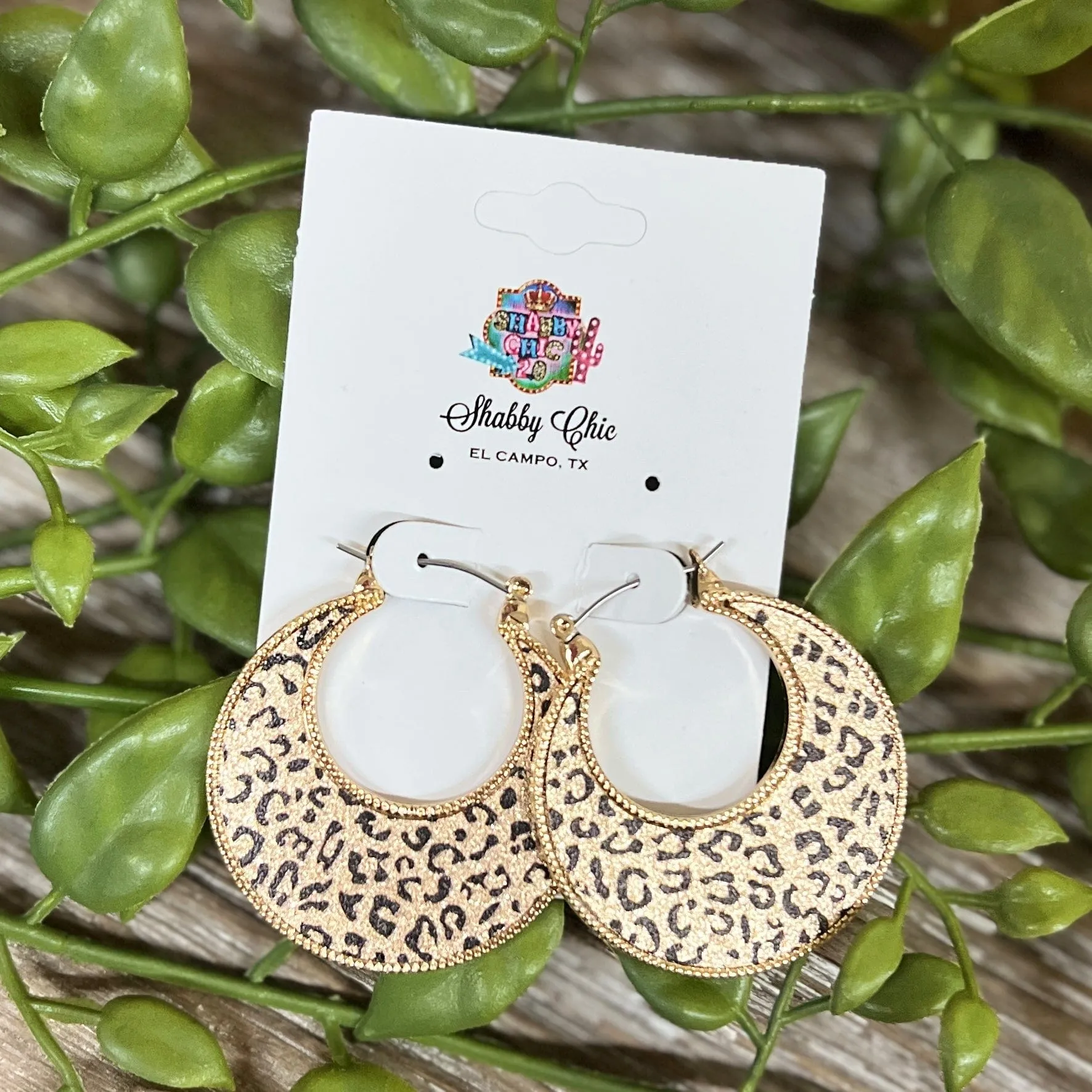 Leopard Hoop Earrings