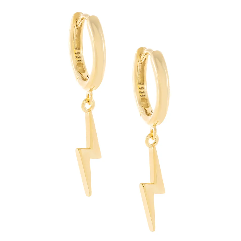 Lightning Bolt Huggie Earring