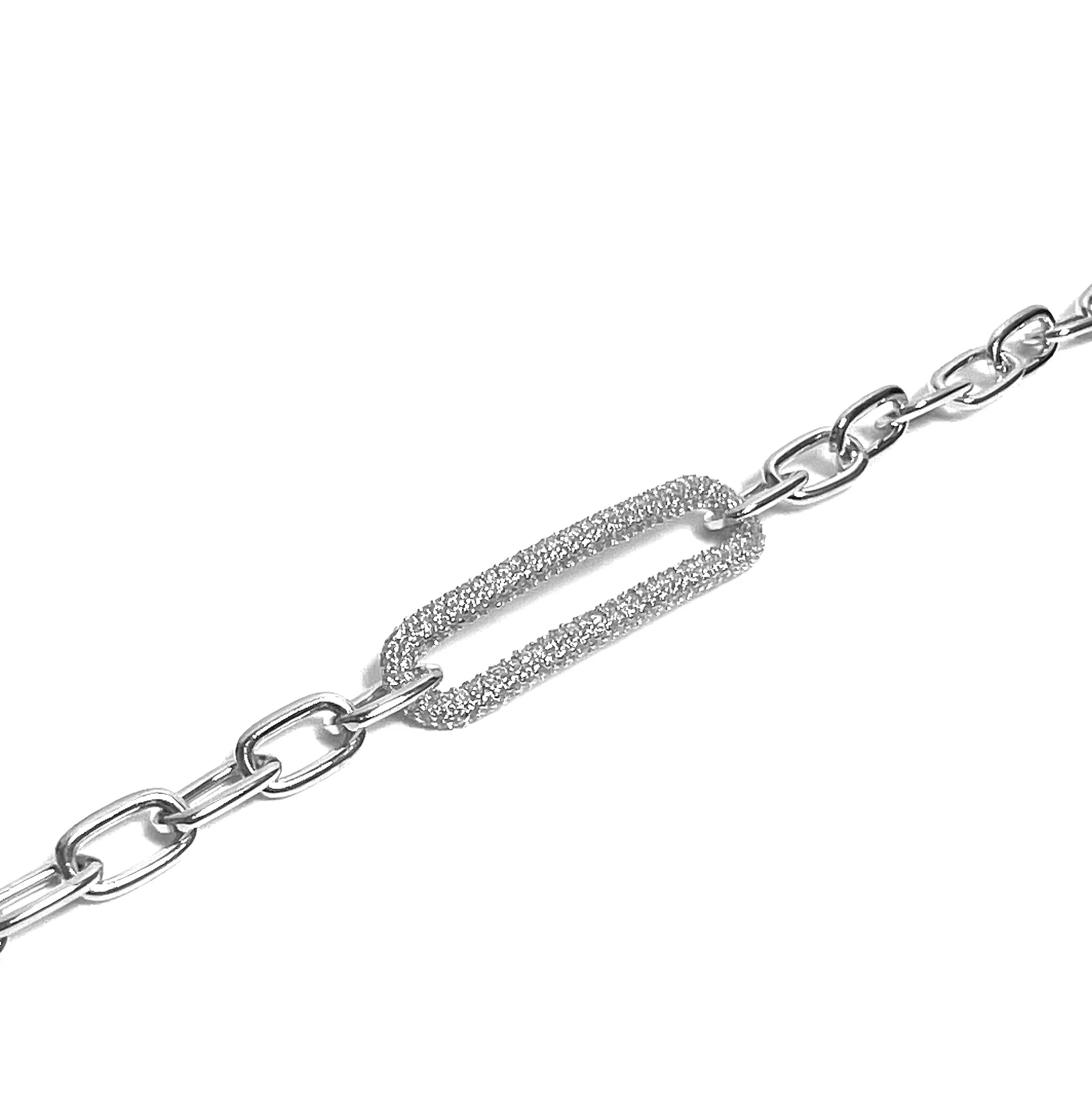 Long Pave Link Bracelet