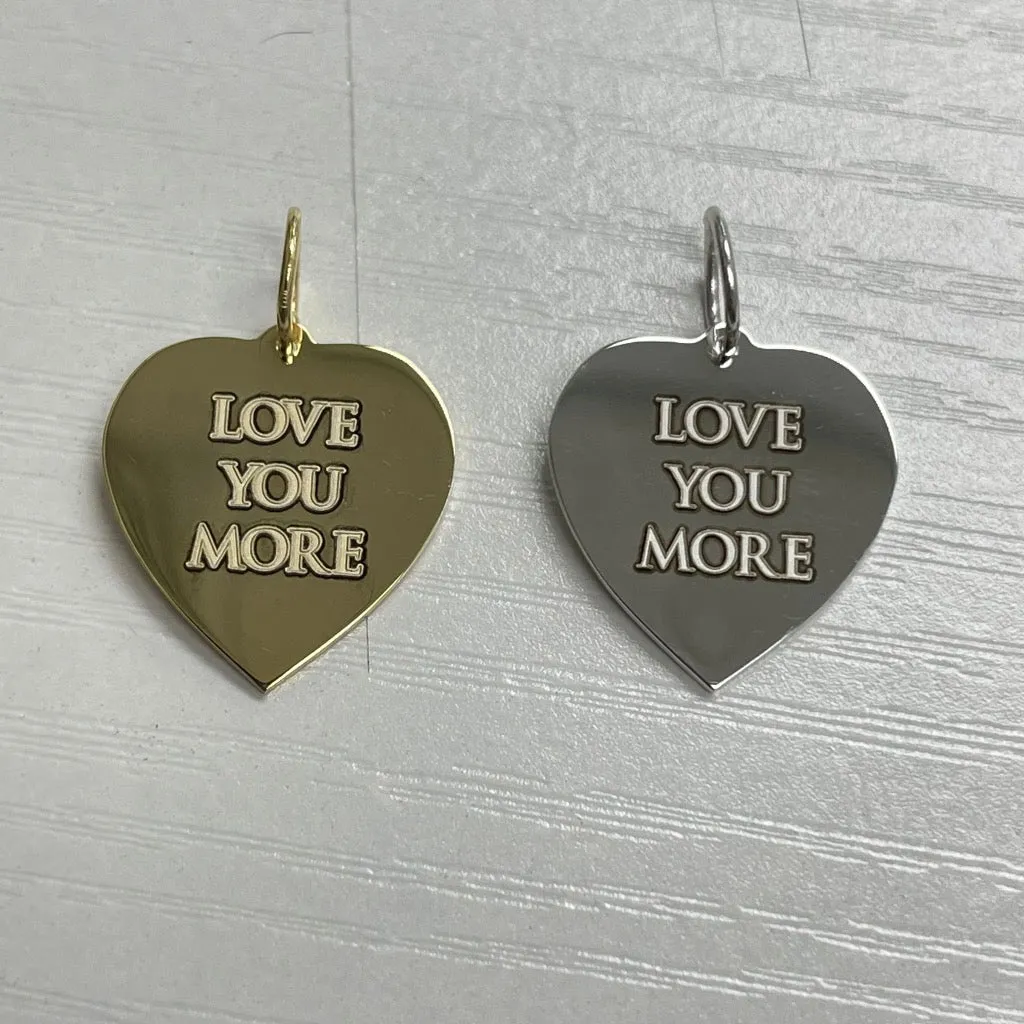 LOVE YOU MORE - MANTRA HEART NECKLACE