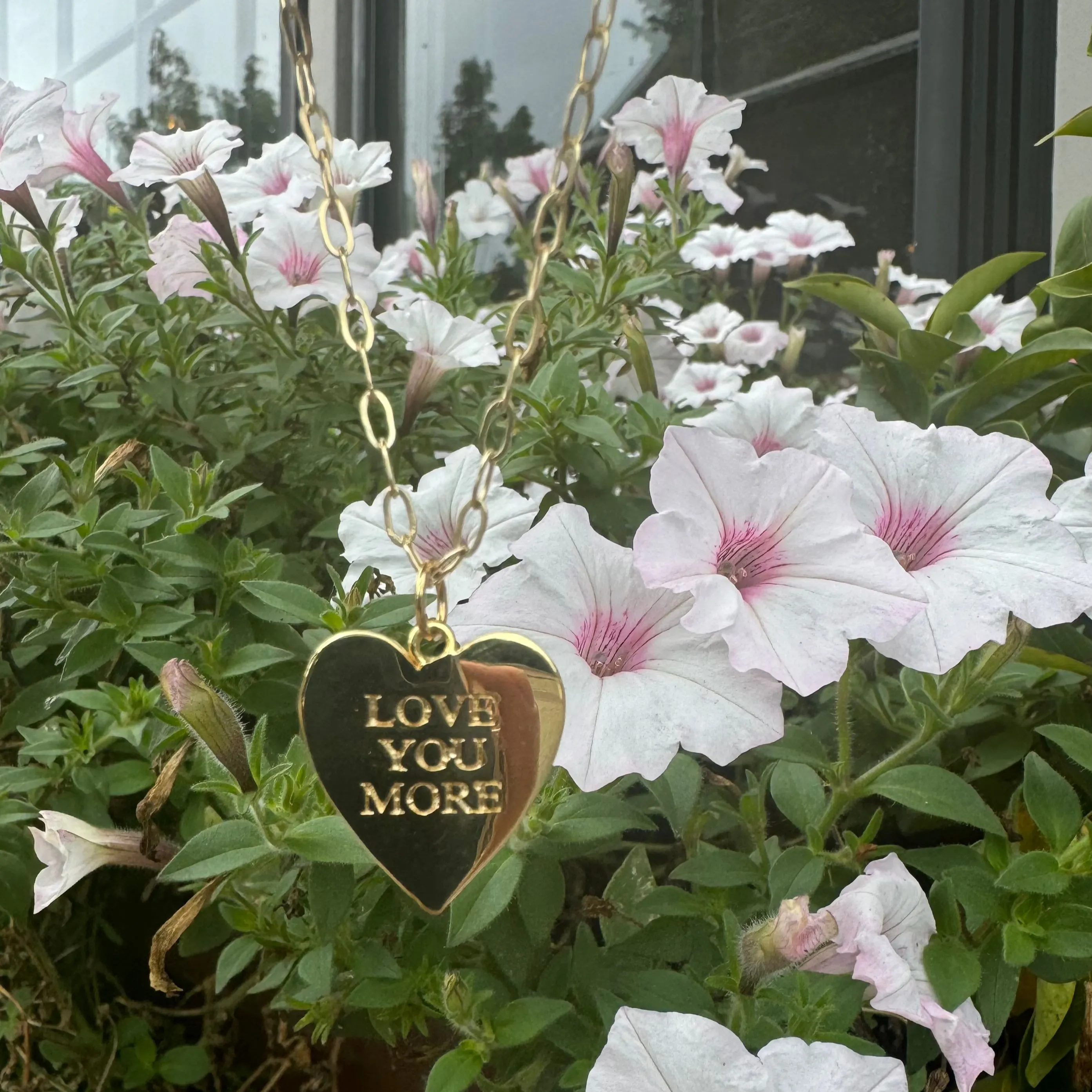 LOVE YOU MORE - MANTRA HEART NECKLACE
