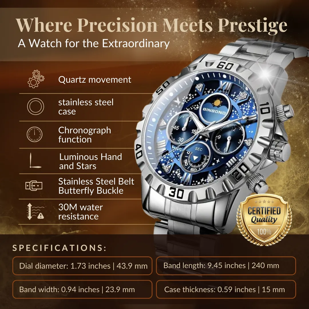 LUXURY CHRONOGRAPH WATCH | Elegance meets precision