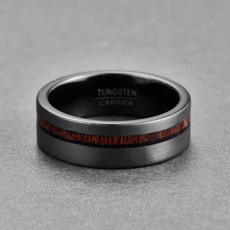 Luxury Popular 8mm Carbide Men's Ring Comfortable Fit New Cool Men's Fashion Jewelry Wedding Ring For Men