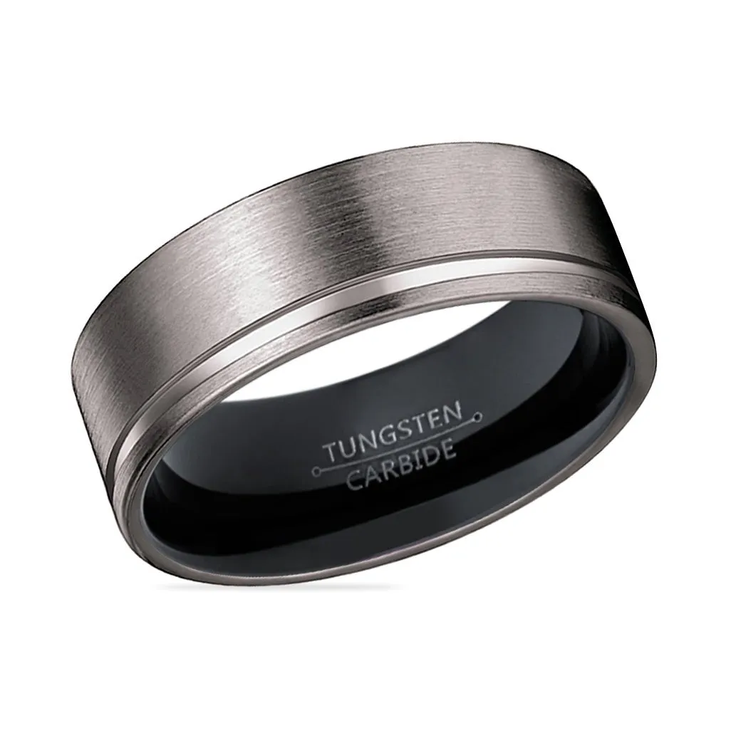 MAMBA | Black Ring, Gunmetal Tungsten Offset Groove
