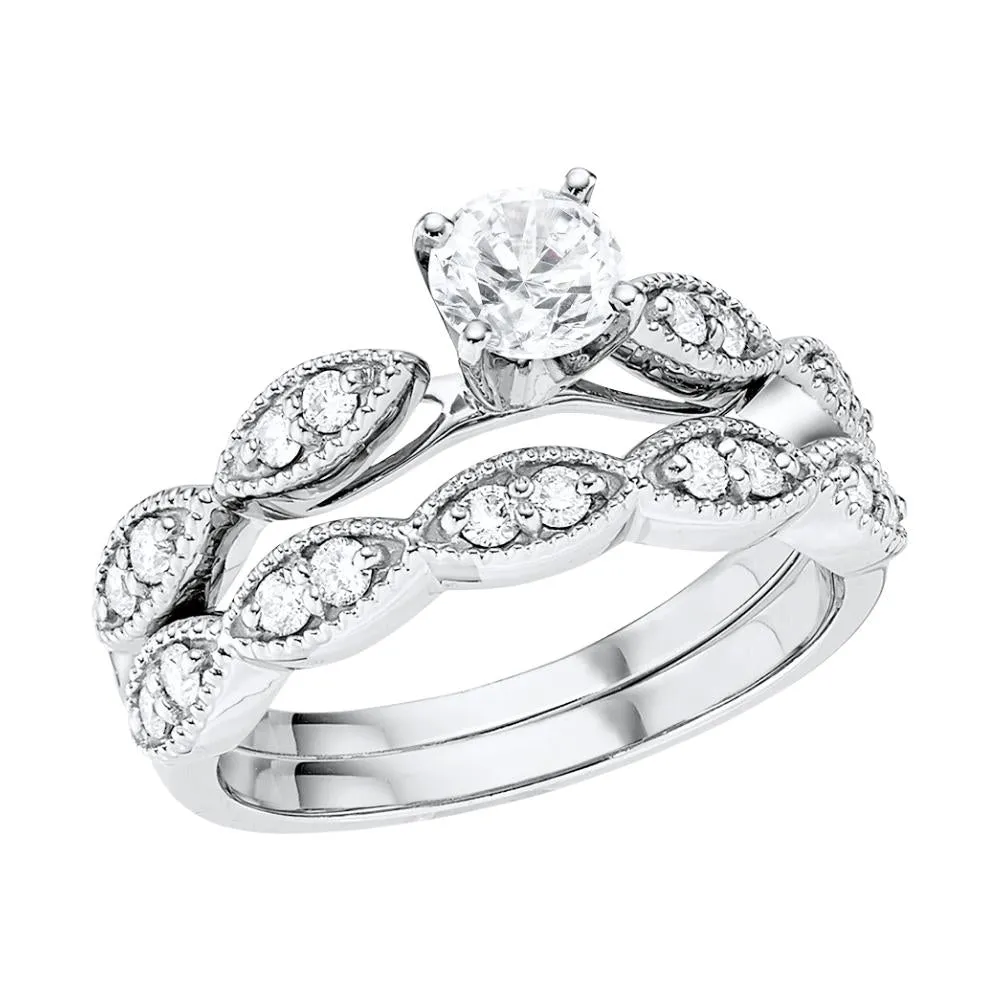 Marquis Vintage Style Engagement Rings