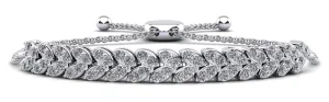 Marquise Illusion Adjustable Diamond Bracelet with 3.60 ct.(finished) 2.5mm