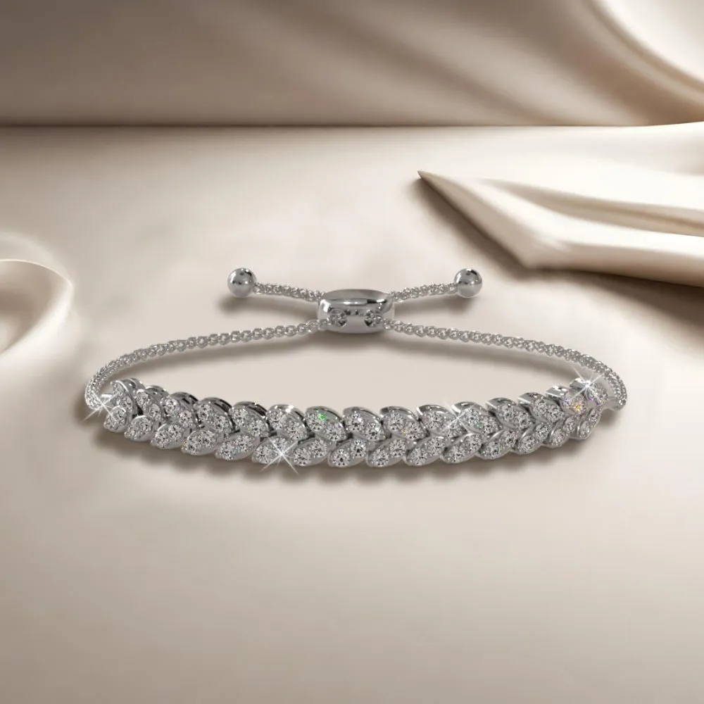 Marquise Illusion Adjustable Diamond Bracelet with 3.60 ct.(finished) 2.5mm