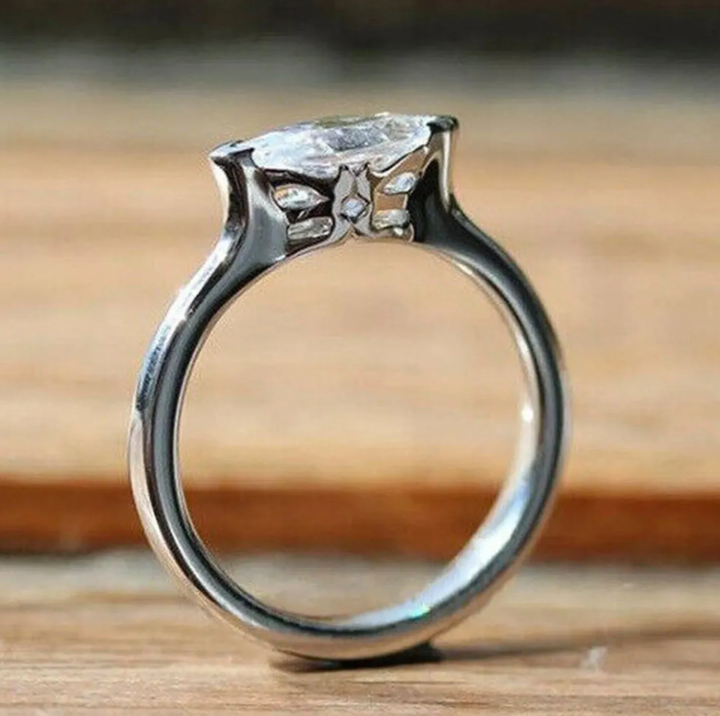 Marquise Ring | Marquise Diamond Ring | Marquise Engagement Ring | Marquise Engagement Ring | Womens Engagement Ring | Solitude Diamond Ring