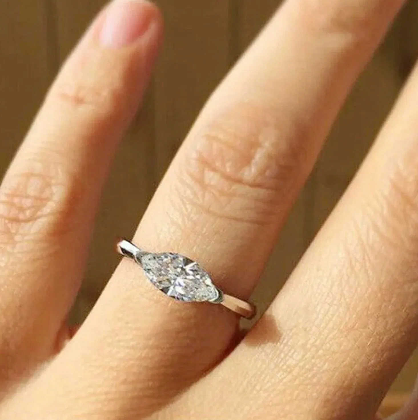 Marquise Ring | Marquise Diamond Ring | Marquise Engagement Ring | Marquise Engagement Ring | Womens Engagement Ring | Solitude Diamond Ring