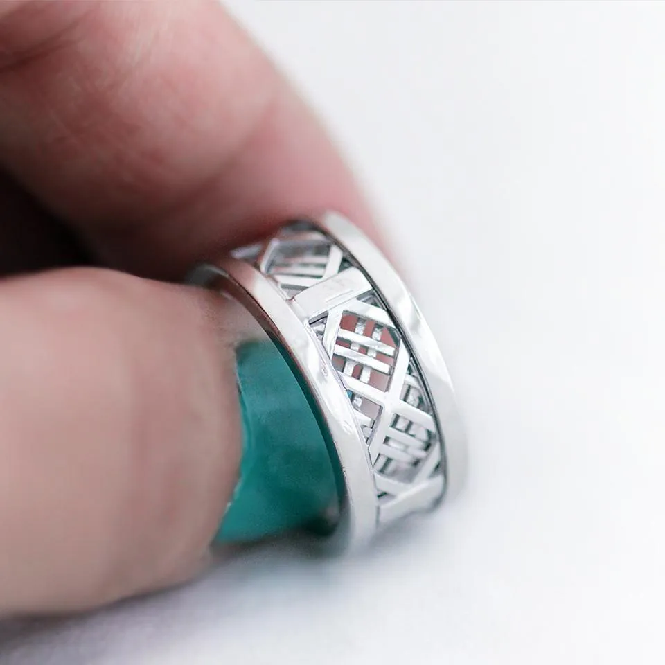 Mash- white gold commitment rings